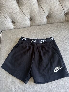 Nike Black Athletic Shorts with Logo Waistband
